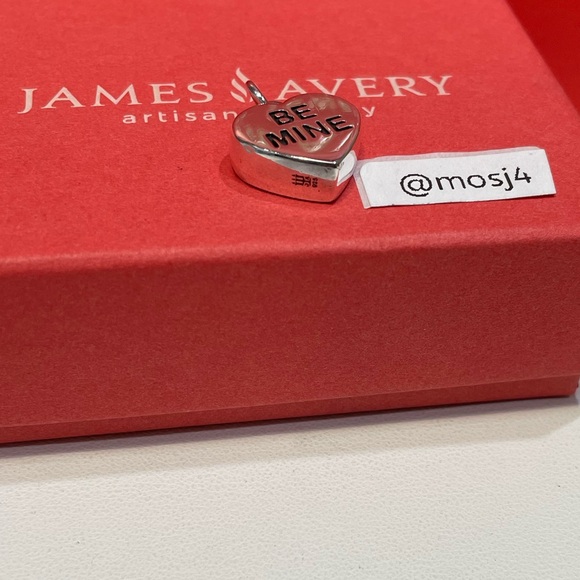 Retired James Avery 3D Be Mine Heart Charm - Picture 5 of 8